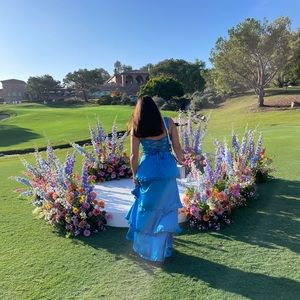 Show Me Your MuMu Blue Corset Dress